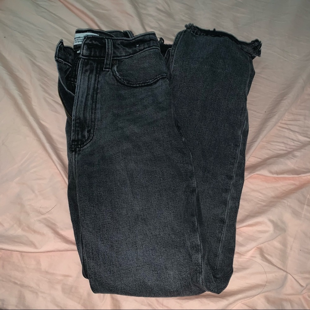 Abercrombie ankle straight ultra high rise jeans